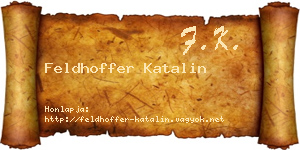 Feldhoffer Katalin névjegykártya